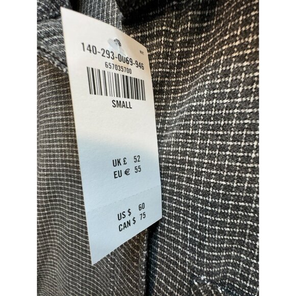 Abercrombie & Fitch Soft A&f Collection Womens Oversized Flannel Shirt Sz S Gray - Picture 4 of 11